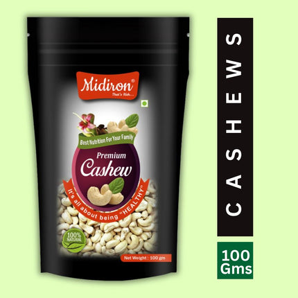 Natural Premium Whole Cashew (100g) - Midiron