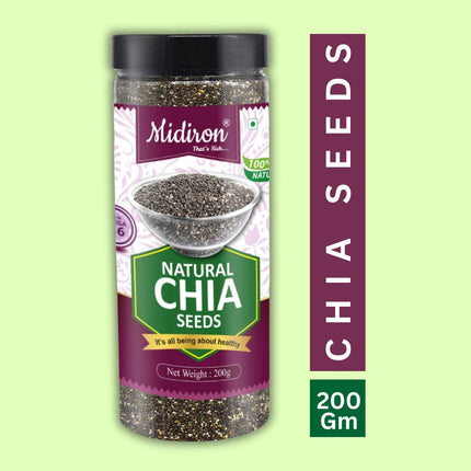 Chia seed for Weight Loss, High in Proteins & Calcium 200 Gm Chia Seeds - Midiron