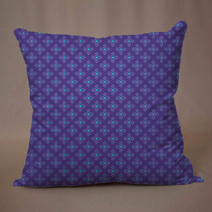 Purple Satin Fabric Decorative Cushion Cover with Zipper Closure – Elegant and Stylish