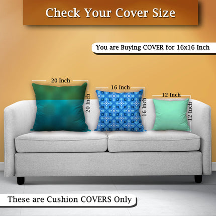 Modern Blue Geometric Cushion Cover – Stylish Decorative Design with Zipper Closure