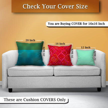 Stylish Red Geometric Satin Cushion Cover with Zipper Closure – Decorative & Luxurious