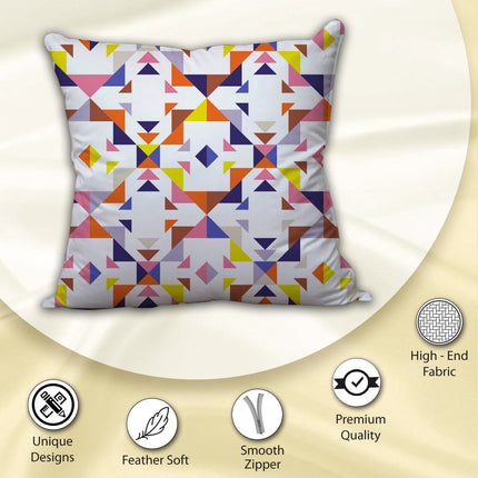 Stylish Cushion Cover with Zipper - Unique Satin Design, 16x16inch