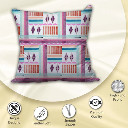 Modern Decorative Satin Cushion Cover with Zipper - 16x16inch