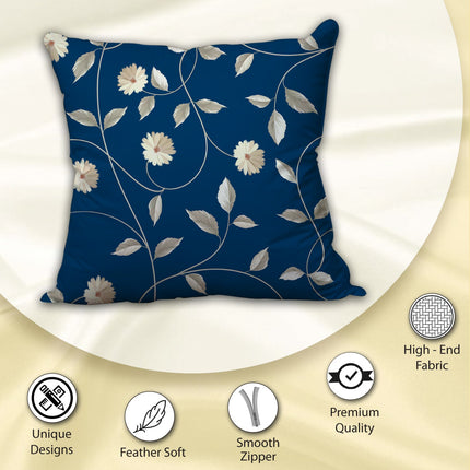 Eye-Catching colour with Unique design Satin Cushion Cover with Zipper-16x16inch