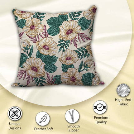 Premium Satin Cushion Cover - Decorative Statement with Zipper, 16x16inch