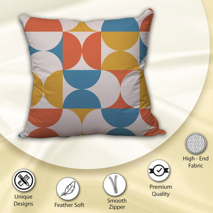 Designer Satin Cushion Cover - Elegant Zippered Look, 16x16inch