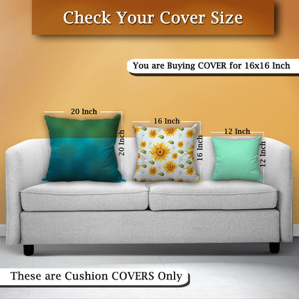 Unique and Bold Decorative Satin Cushion Cover with Zipper Closure-16x16inch