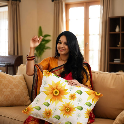 Unique and Bold Decorative Satin Cushion Cover with Zipper Closure-16x16inch