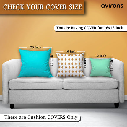 Sleek Banarasi Design Zippered Cushion for Your Home White Color Pack of 5 -16x16 inch