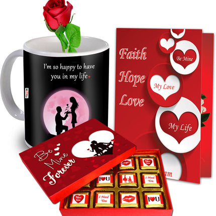 Gift for Girlfriend & Wife - Special Valentine Combo Set for Lovers & Couples- Ceramic Gift Box  (Multicolor)