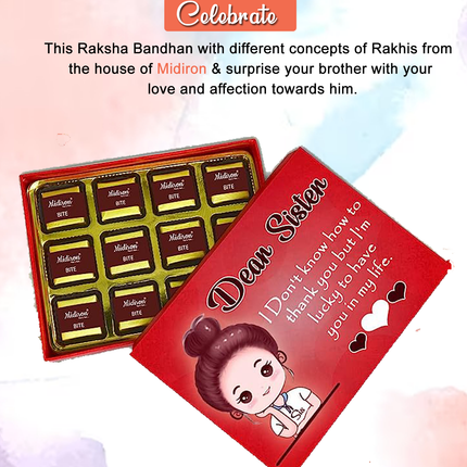 Chocolate Gift Hamper for Sister on Rakhi - Raksha Bandhan Special Hamper with Chocolate, Rakhi, and Sibling Bond Gifts