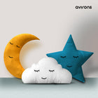Star, Moon, Cloud Plush Pillow Set – Hypoallergenic Throw Pillows for Nursery & Children's Room Decoration