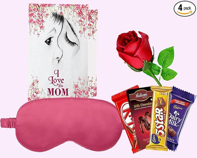 Women’s Day Special Gift
Chocolate and Rose Combo
Relaxation Gift for Her
Eye Mask and Greeting Card Gift