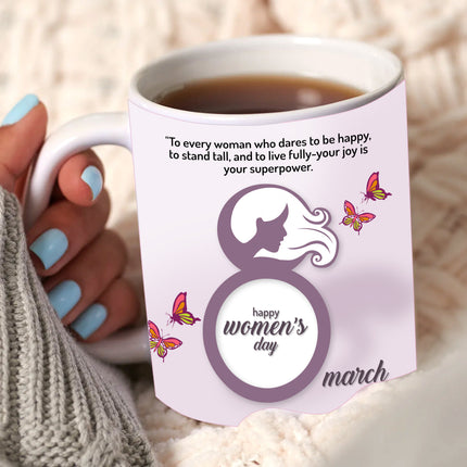 Stylish mug for women
Ceramic Women’s Day gift
Celebratory gift for Women’s Day