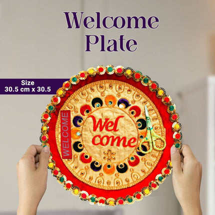 Welcome Thali for Your Big Day - Beautiful Wedding Welcome Thali - Steel Thali - Traditional Wedding Thali