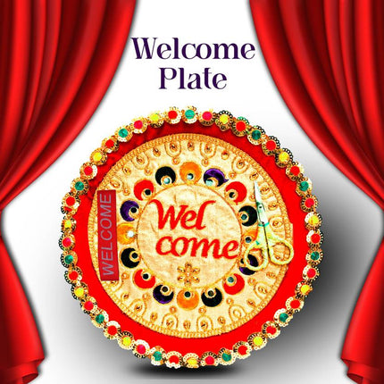 Welcome Thali for Your Big Day - Beautiful Wedding Welcome Thali - Steel Thali - Traditional Wedding Thali