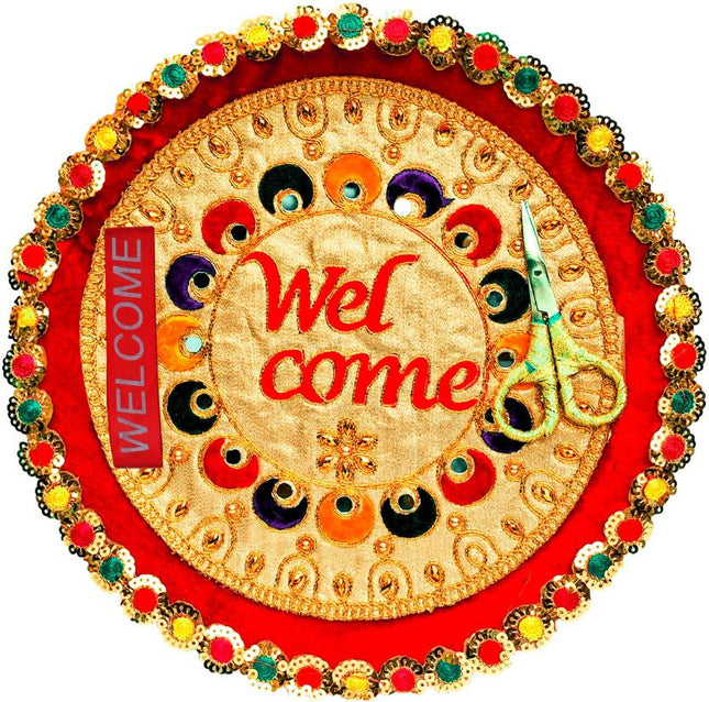 Welcome Thali for Your Big Day - Beautiful Wedding Welcome Thali - Steel Thali - Traditional Wedding Thali