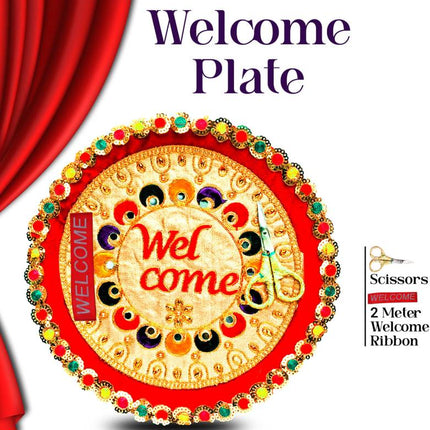 Welcome Thali for Your Big Day - Beautiful Wedding Welcome Thali - Steel Thali - Traditional Wedding Thali