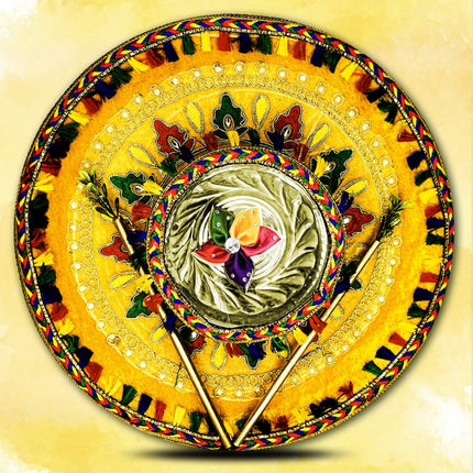 Haldi thali
Wedding haldi thali
Haldi ceremony thali
Turmeric thali
Haldi thali set