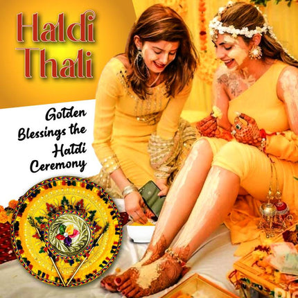 Haldi thali
Wedding haldi thali
Haldi ceremony thali
Turmeric thali
Haldi thali set