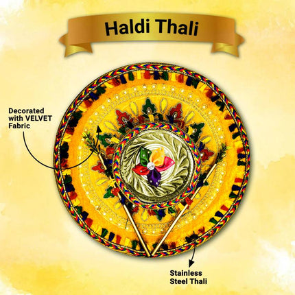 Haldi thali
Wedding haldi thali
Haldi ceremony thali
Turmeric thali
Haldi thali set