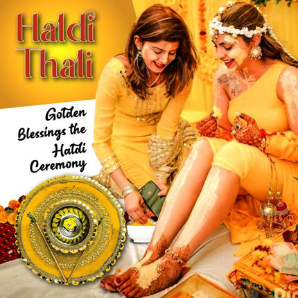 Beautiful Mehndi & Haldi Ceremony Platter Combo – Traditional Festive Thali Set