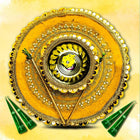 Traditional Haldi Wedding Thali – Love-Filled Decorative Platter with Bowl for Haldi Ceremony