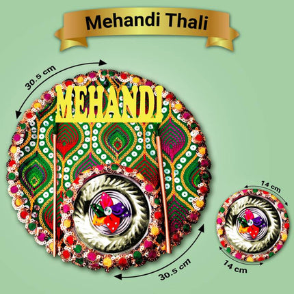 Stylish Shaadi Thali for Mehndi Ceremony, Haldi Rituals & Home Décor
