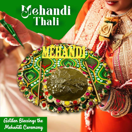 Stylish Shaadi Thali for Mehndi Ceremony, Haldi Rituals & Home Décor