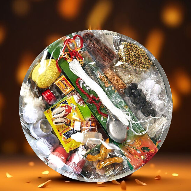 31-Piece Steel Puja Kit - Complete Pooja Set with Diya, Bell & Spoon - Rustproof Hindu Worship Items for Home, Temple & Gifts