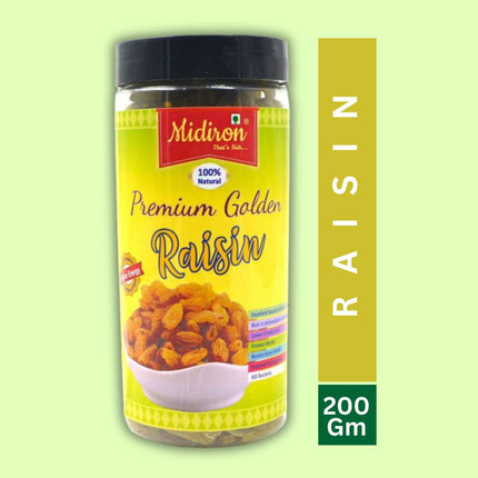 Natural Premium Raisin/kishmish (200 Gm) Raisins  (200 g) - Midiron