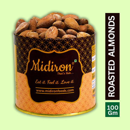 Roasted and Salted Almonds | Healthy Snack | Roasted Dryfruit Badam Nuts - Midiron