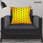 Vibrant Banarasi Cushion Cover with Elegant Zipper Yellow Color Pack of 1-16x16 inch