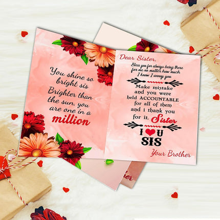 Greeting card for rakhi 
sister card