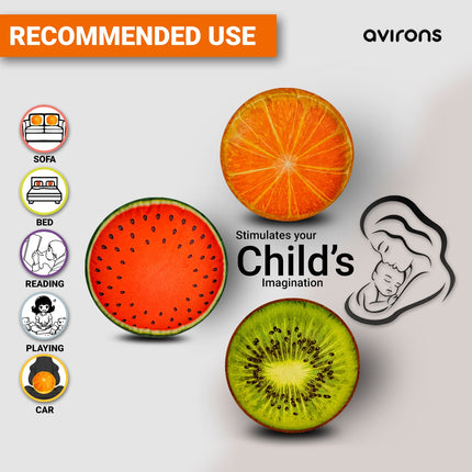 Kids Pillow, Watermelon,Orange & Kiwi Shape Combo Pillow,Avirons fruit shape combo, velvet fruit cushion set, kids room decor, watermelon pillow, orange plush cushion, kiwi cushion, plush fruit pillows, kids room set, fruit shaped pillows, velvet combo cushions, home decor set, 3D fruit cushions, decorative cushions, plush combo set, kids playtime decor, colorful fruit pillows, soft velvet cushions, fruit cushion combo, kids decorative pillows, velvet fruit set