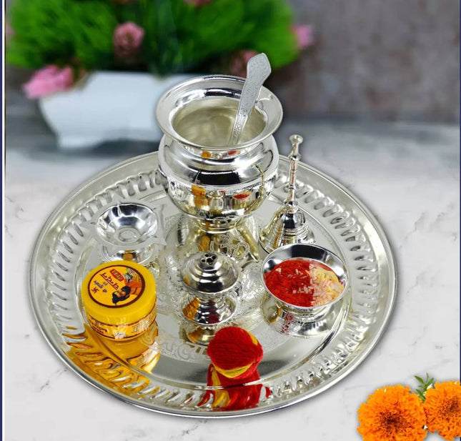 Festival pooja thali
Wedding pooja thali
Pooja thali gift set
Handmade pooja thali
Lakshmi pooja thali
Diwali pooja thali
Pooja thali for navratri